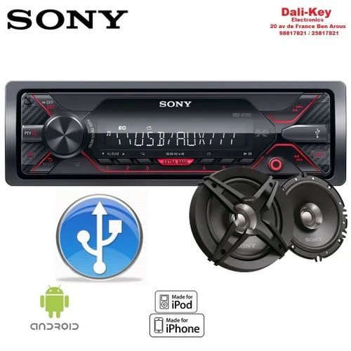 MP3-920 Autoradio Bluetooth,double USB,AUX,carte mémoire,chargeur téléphone  changement de couleurs automatique - Dali-KeyElectronics