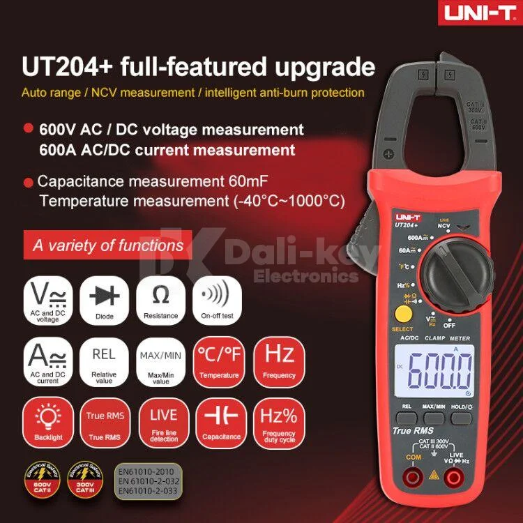 UT205A Pince ampèremétrique numérique 1000A