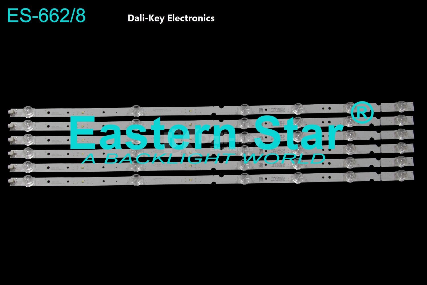 ES-662 Kit 6 barres 8 LED TV TCL 65"