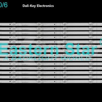 ES-3140 Kit de 14 barres 6 LED 3V TV TOSHIBA 75" 75U7950EV