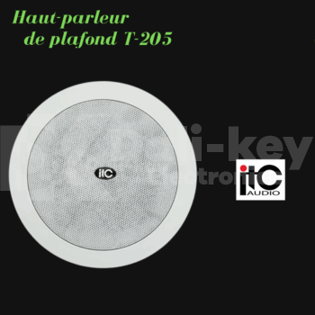 T-205BC Haut-parleur de plafond coaxial 6W 5″